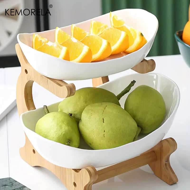 Frutero Elegante Moderno de 2/3 Niveles | Plato Elegante para Aperitivos