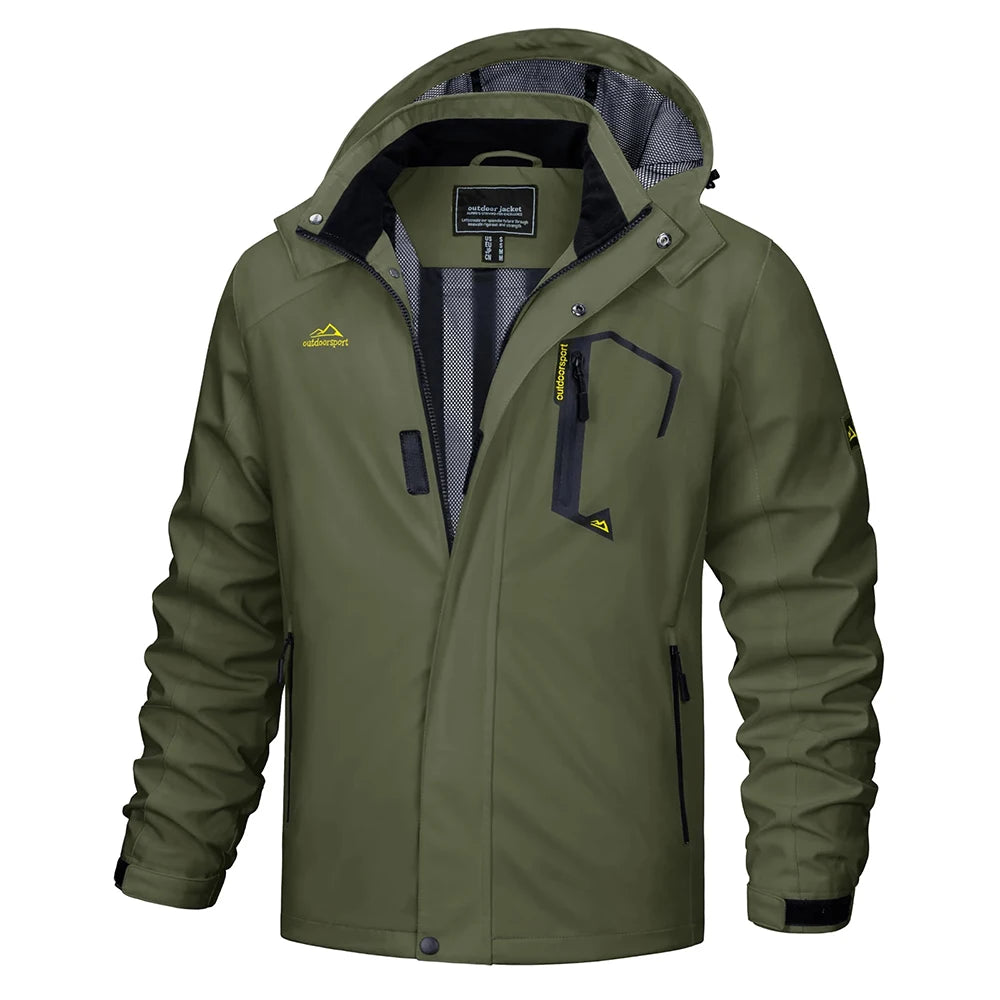 Chaqueta Impermeable Ligera para Hombre | Cortavientos Versátil para Exteriores