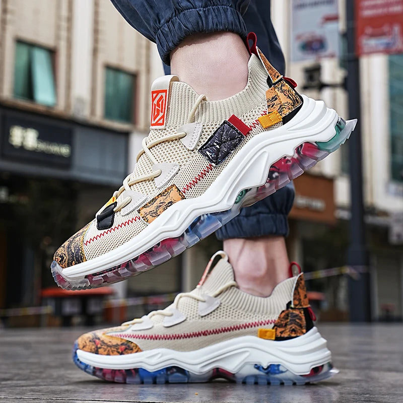 Luxury Men's Casual Sneakers | Versatile Fashion Platform Shoes
