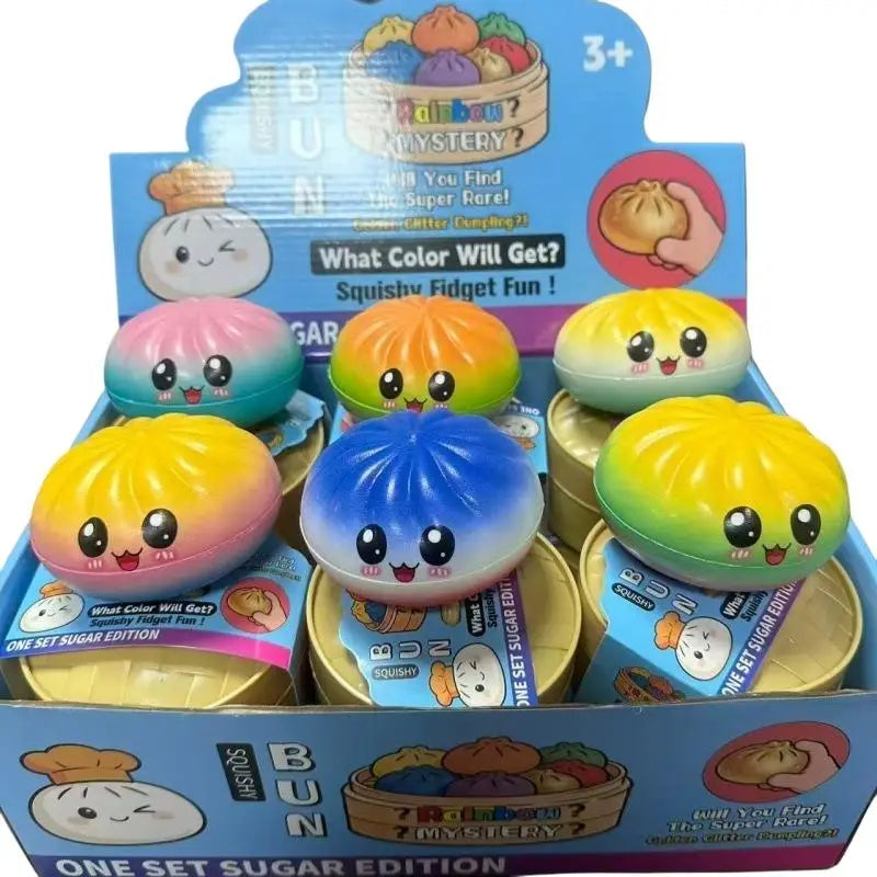 Stress-Relieving Dumpling Squishy Toys Colorfully Designed Slow Rising for All Ages