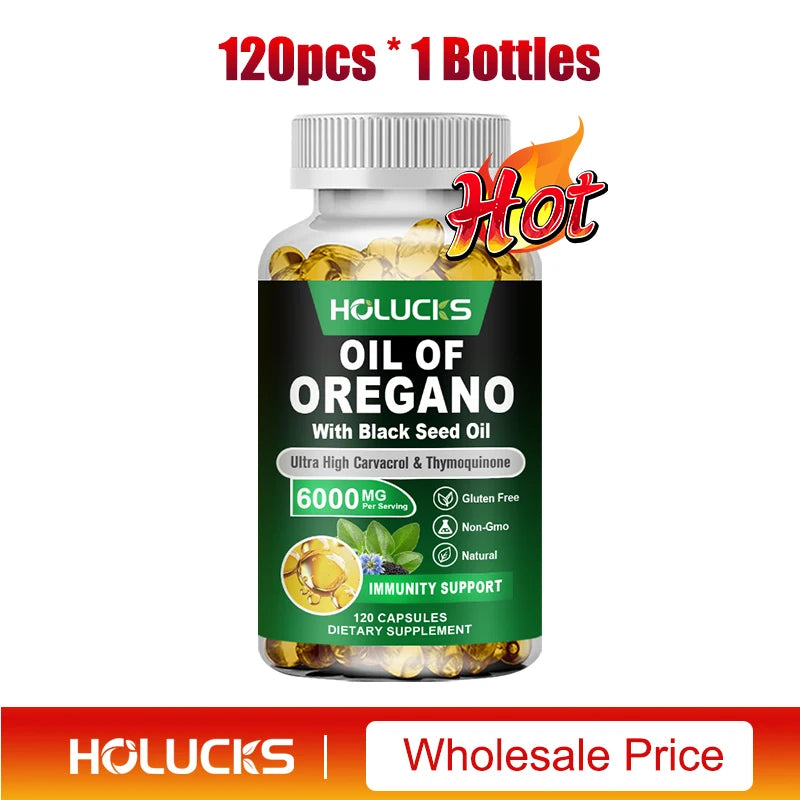 Organic Oregano Oil Softgels | Digestive & Immune Support