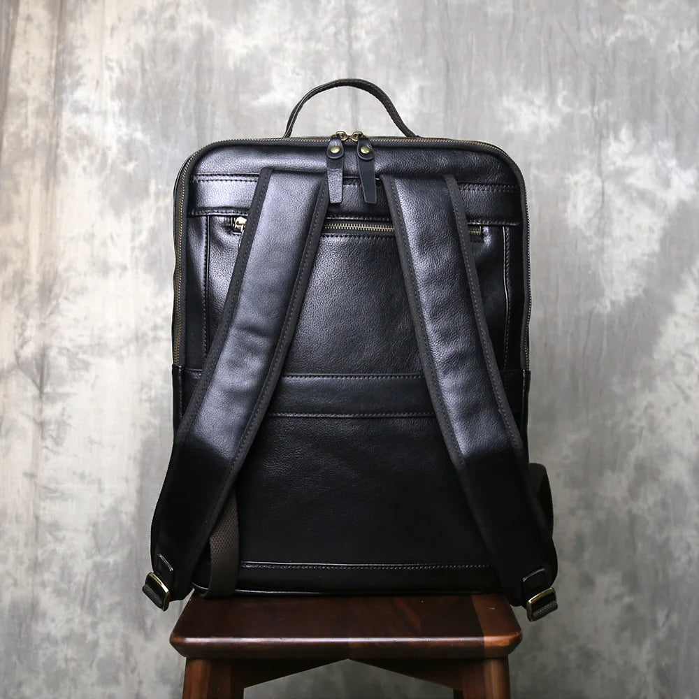 Vintage Leather Men's Backpack | Large Capacity Casual Laptop Bag