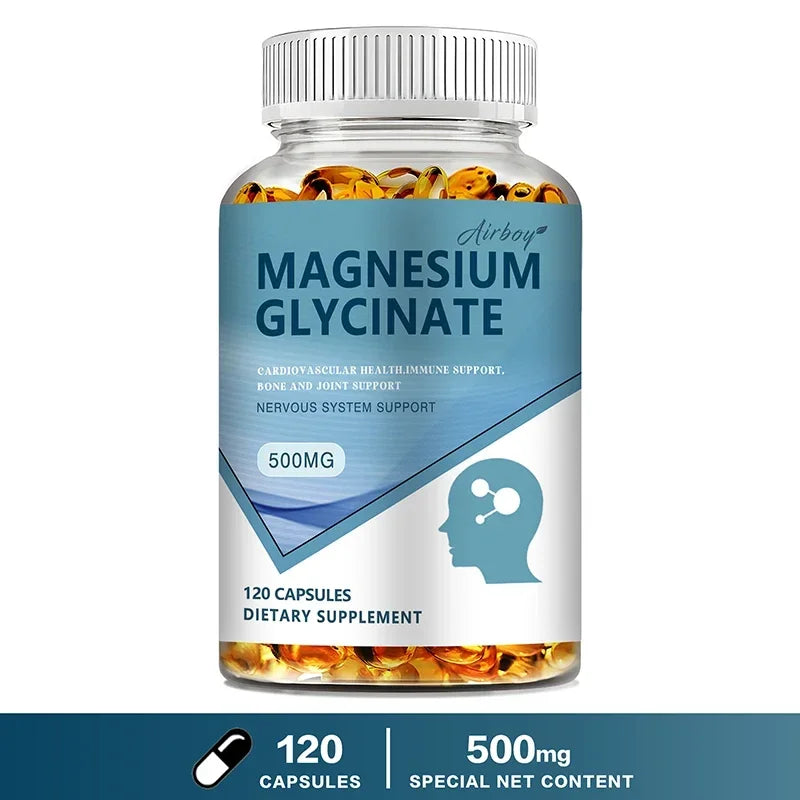 Magnesium Glycinate - Mood, Sleep, Muscle, Heart Health Support