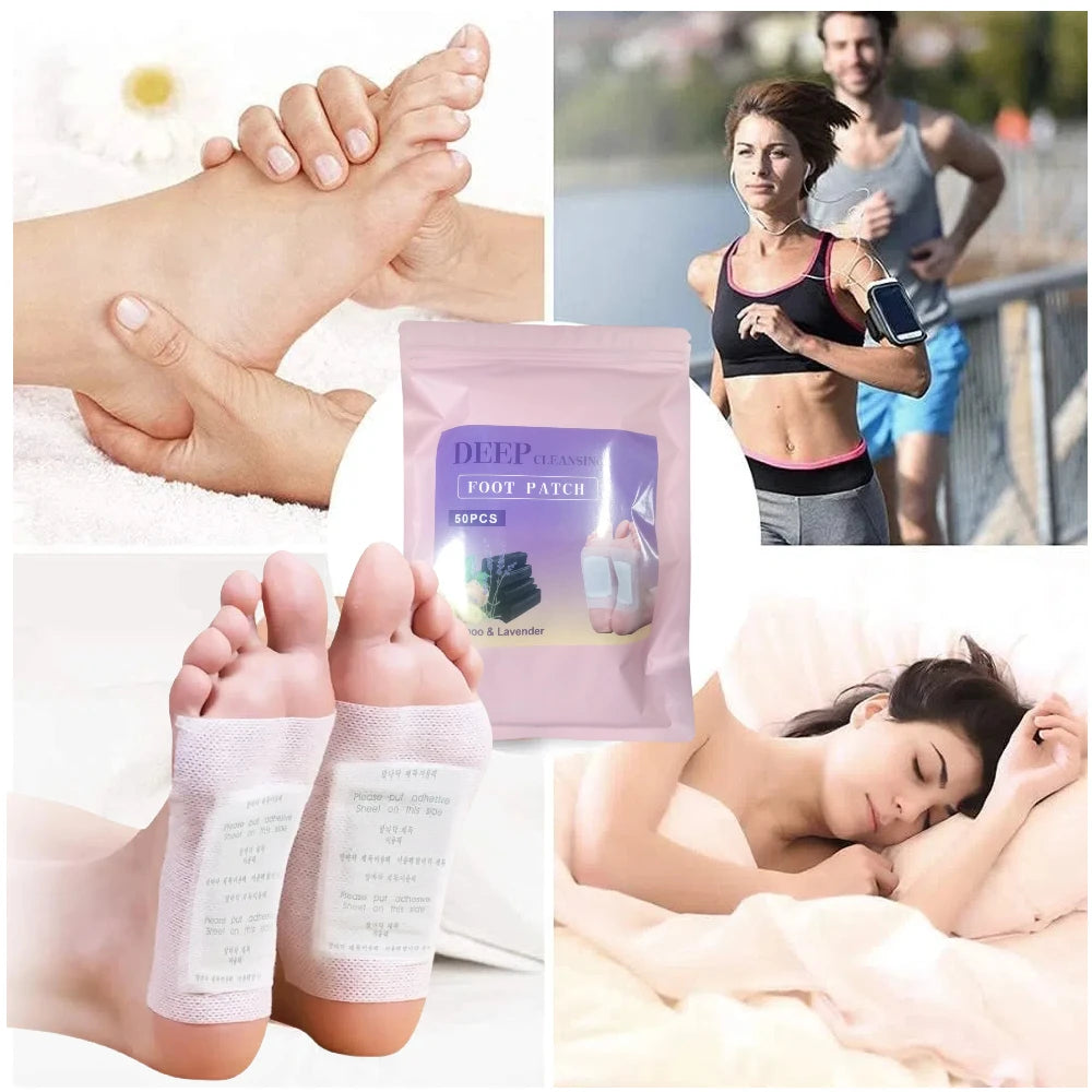 Natural Detox Foot Patches for Stress Relief & Deep Sleep