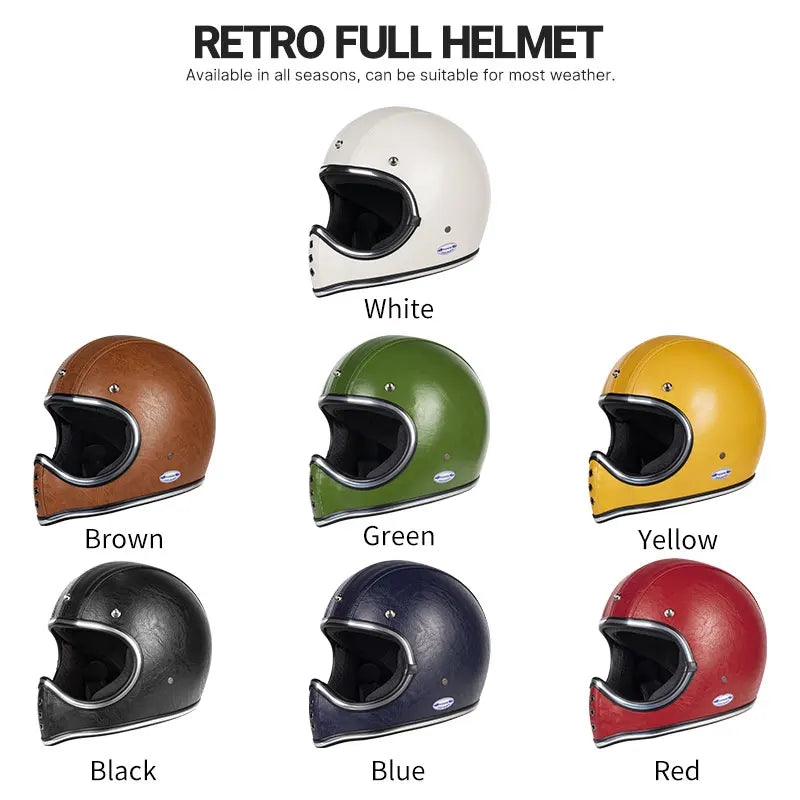 Yellow Vintage Full Face Helmet with Photochromic Goggles | Safety & Style