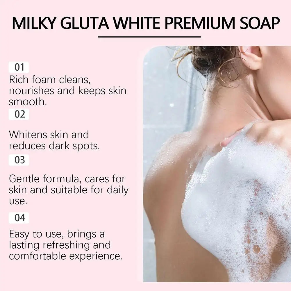 Premium Korean Glutathione Milk Soap | Deep Cleansing & Nourishing