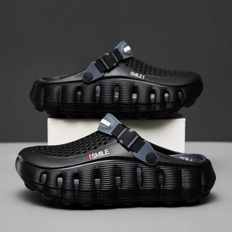 2026 Summer New Cave Shoes Outdoor Non slip Cool Slippers One Step Trendy Thick Bottom Odor proof Beach Shoes