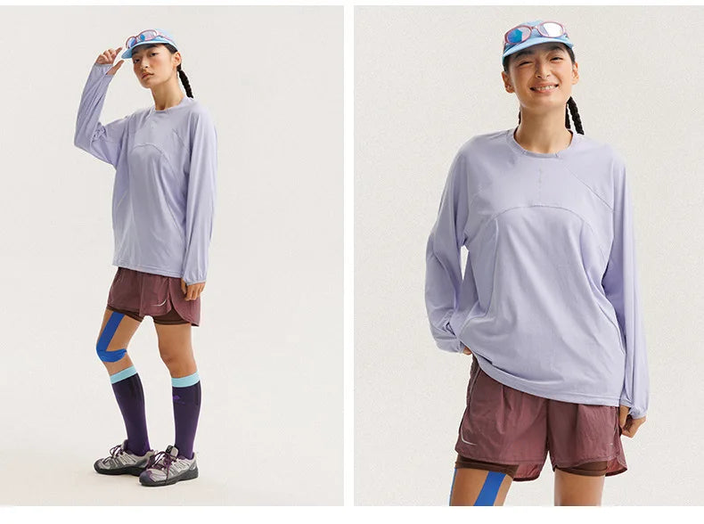 Unisex Lightweight Quick-Dry Long Sleeve T-Shirt for Outdoors