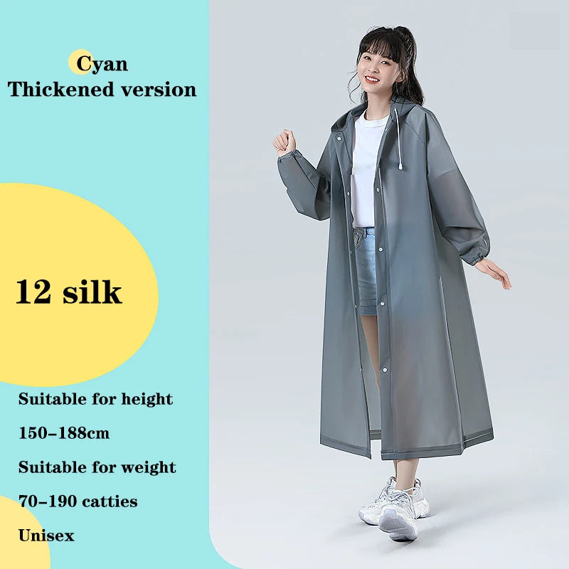 Transparent Waterproof Poncho Raincoat for All Outdoor Activities
