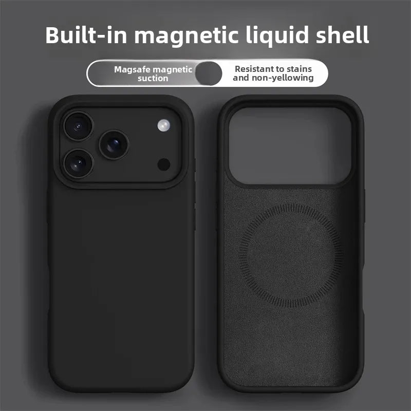 Magnetic Phone Case for iPhone Pro Max | Liquid Silicone Bumper