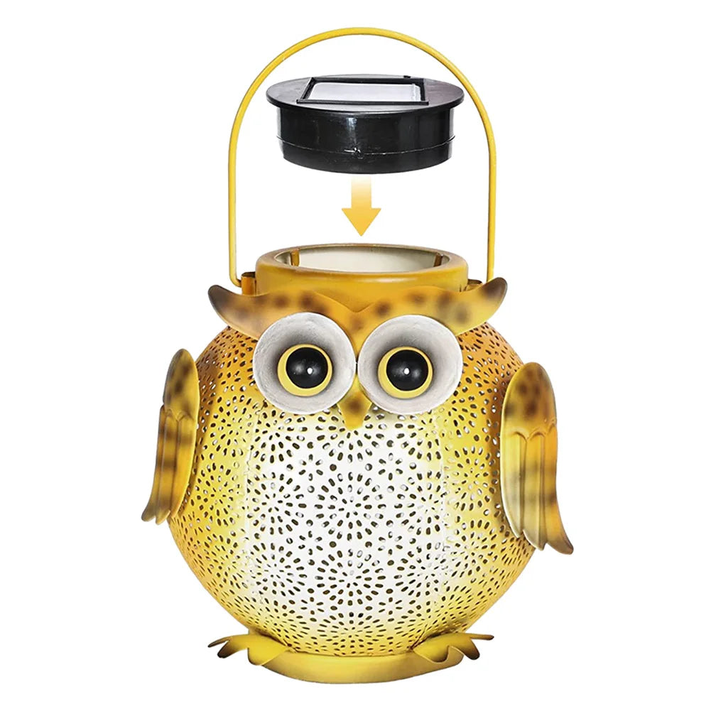 Outdoor Solar Owl Lantern | Eco-Friendly Garden Lighting