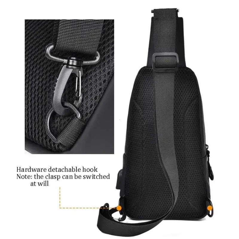 Stylish Men's Chest Bag | Casual One Shoulder Crossbody Design