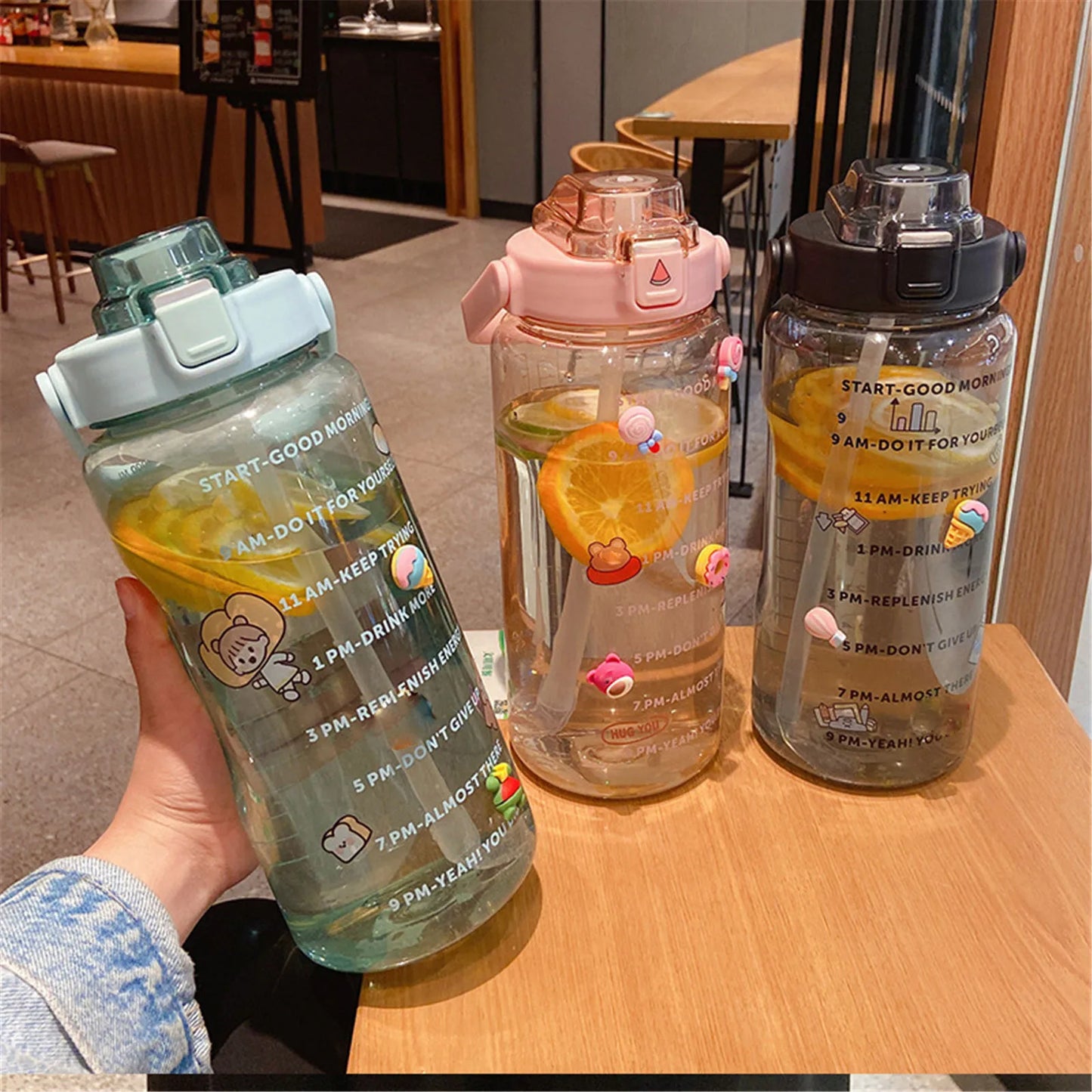 2000ml Large Capacity Sports Water Bottle | Leak-Proof & Portable