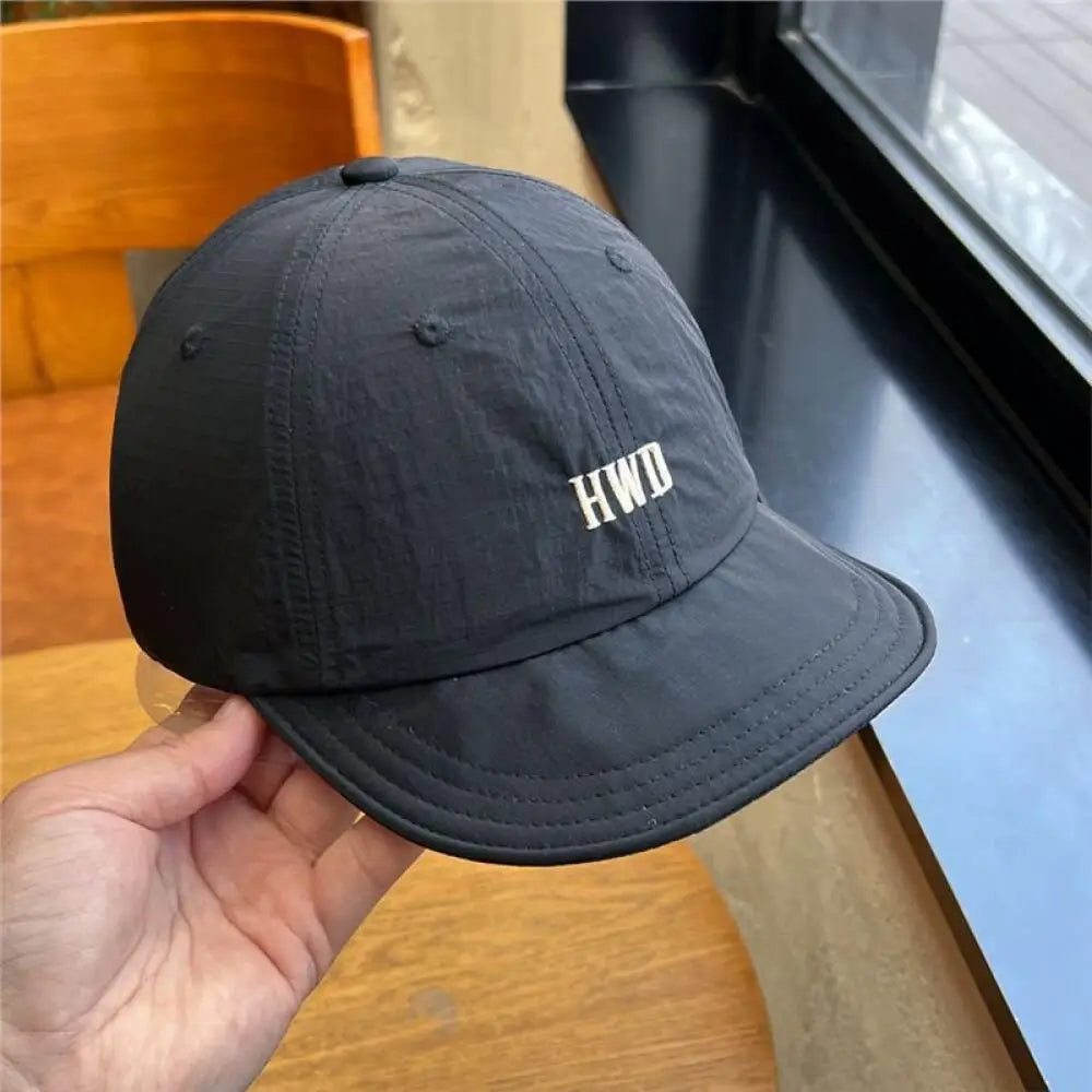 Korean Plaid Mesh Baseball Cap | Quick Dry Unisex Outdoor Hat