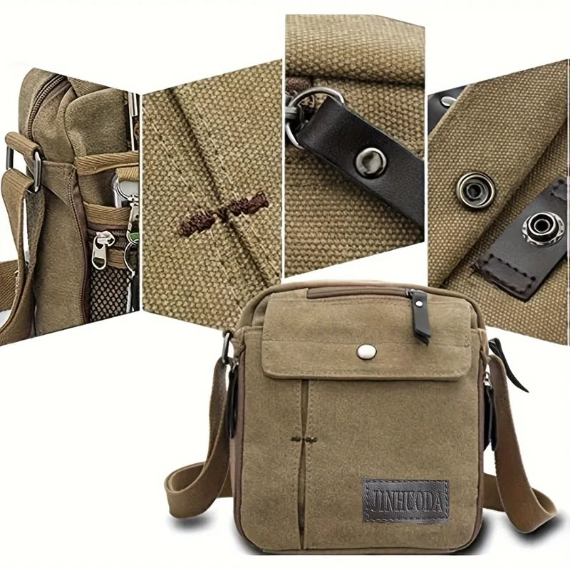 Unisex Canvas Crossbody Bag | Stylish Outdoor Casual Shoulder Bag