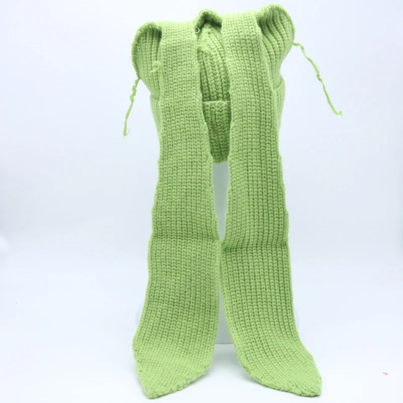 Unisex Long Fox Ears Knitted Beanie | Y2K Bunny Rabbit Hat
