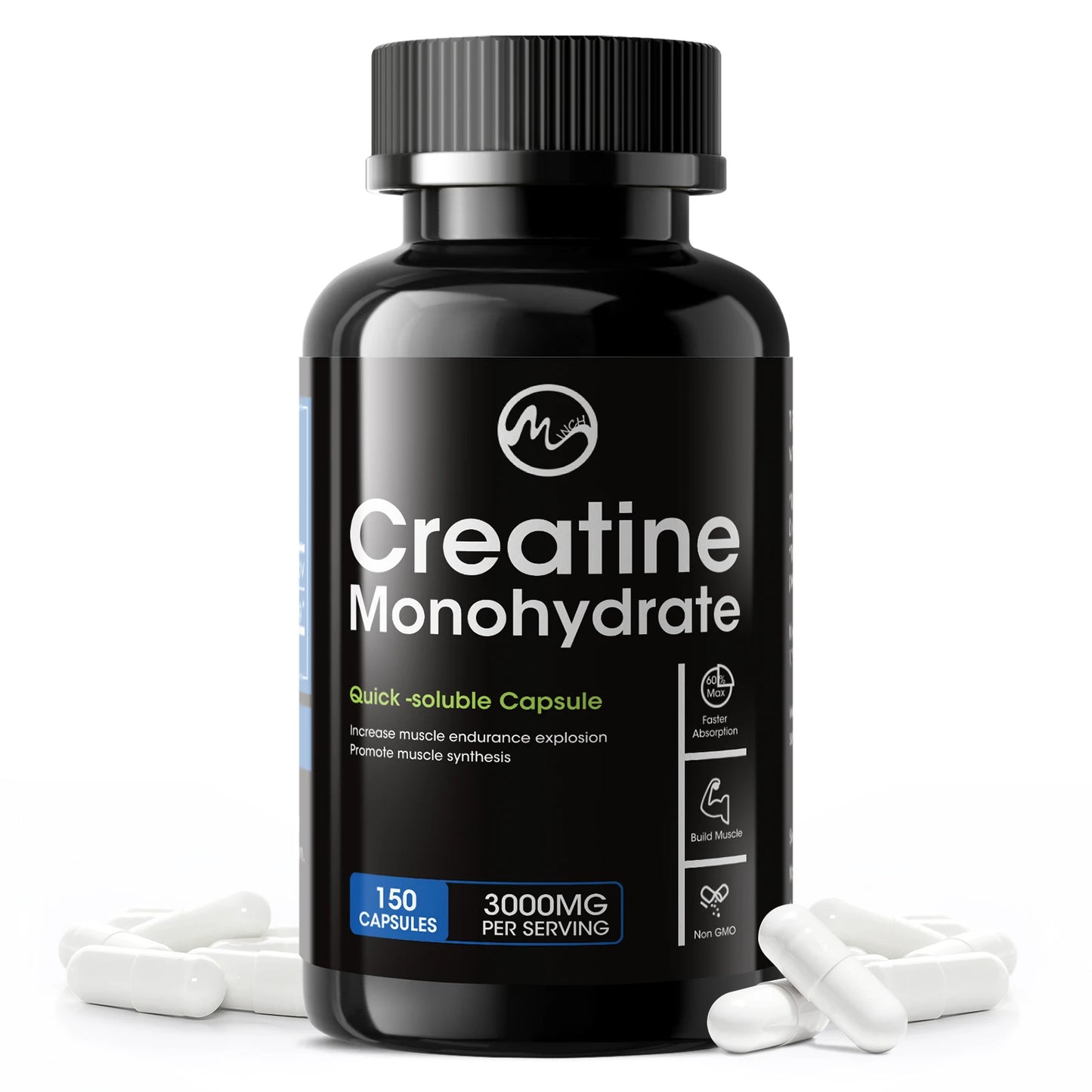 Creatine Monohydrate Capsules | Enhance Energy & Performance