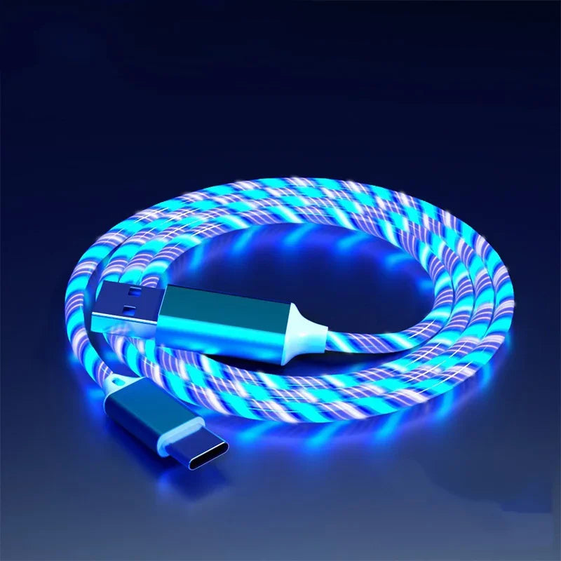 Luminous LED Light USB A to Type C Fast Charging Cable