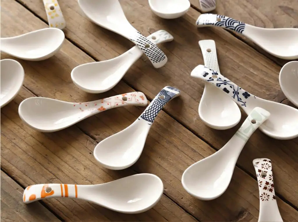 Ceramic Multi-Function Spoon | Japanese Style Tableware for Kitchen