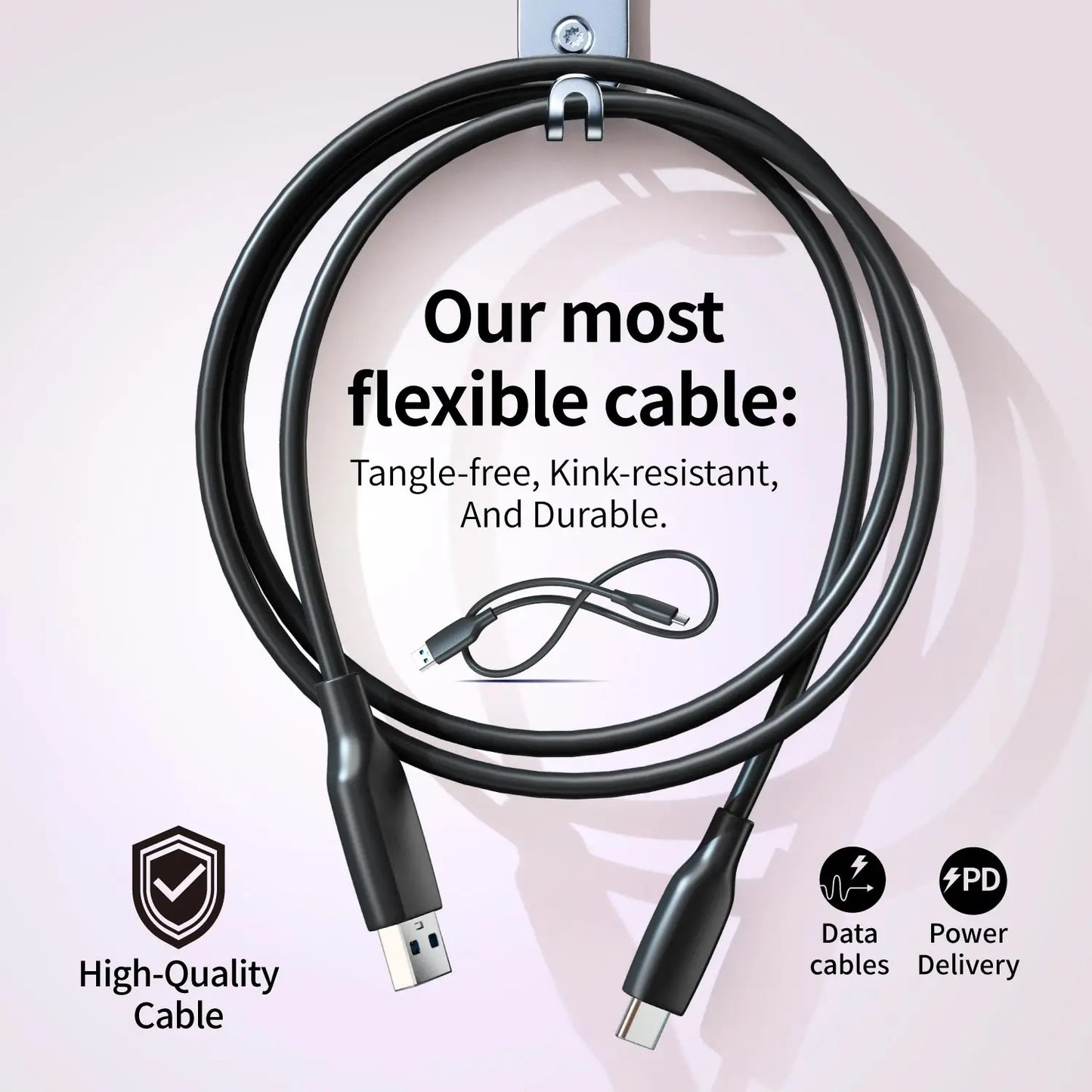 60W USB C Charging Cable | Fast Data Transfer & Quick Charge