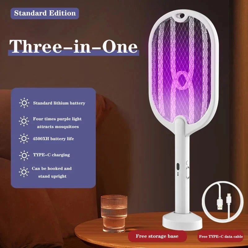 3000V Electric Mosquito Swatter with USB Charging | Pest Control