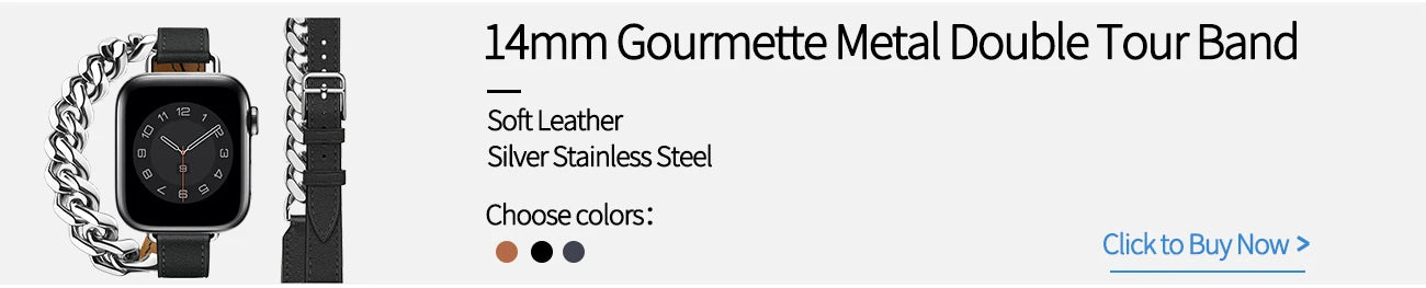 High-Quality Calfskin Leather Single Tour Band for Smartwatch