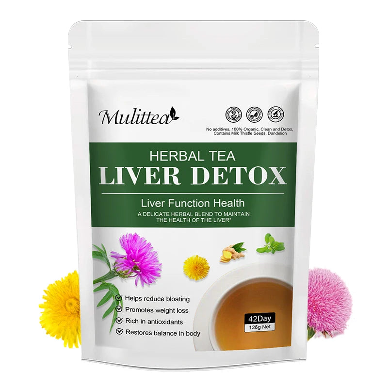 Liver Detox Tea with Dandelion Root, Milk Thistle & Turmeric