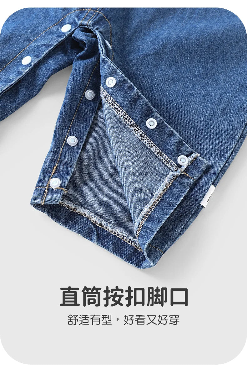 Baby Girl Denim Overalls | Stylish Spring & Autumn Jumpsuit