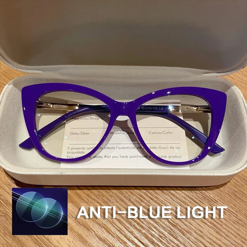 Fashion Cat Eye Blue Light Reading Glasses for Women