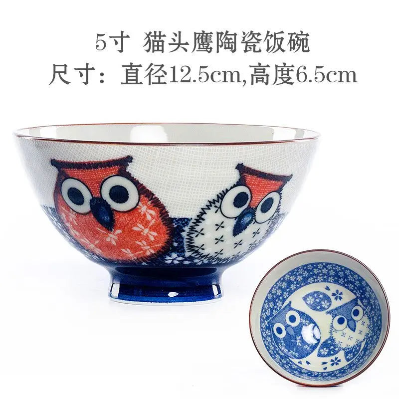 Cute Animal Ceramic Bowls | Adorable Lucky Cat Rice Bowl