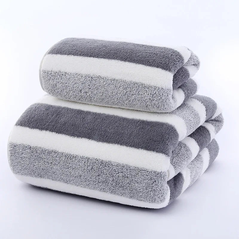 Soft Striped Towel Set | Quick Drying & Absorbent Towels