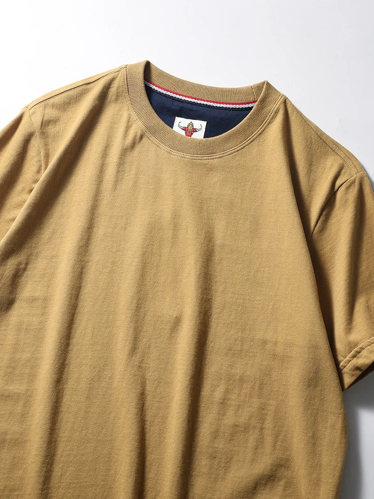 Men's Retro Solid Color Short Sleeve T-shirt | Summer Fashion Top