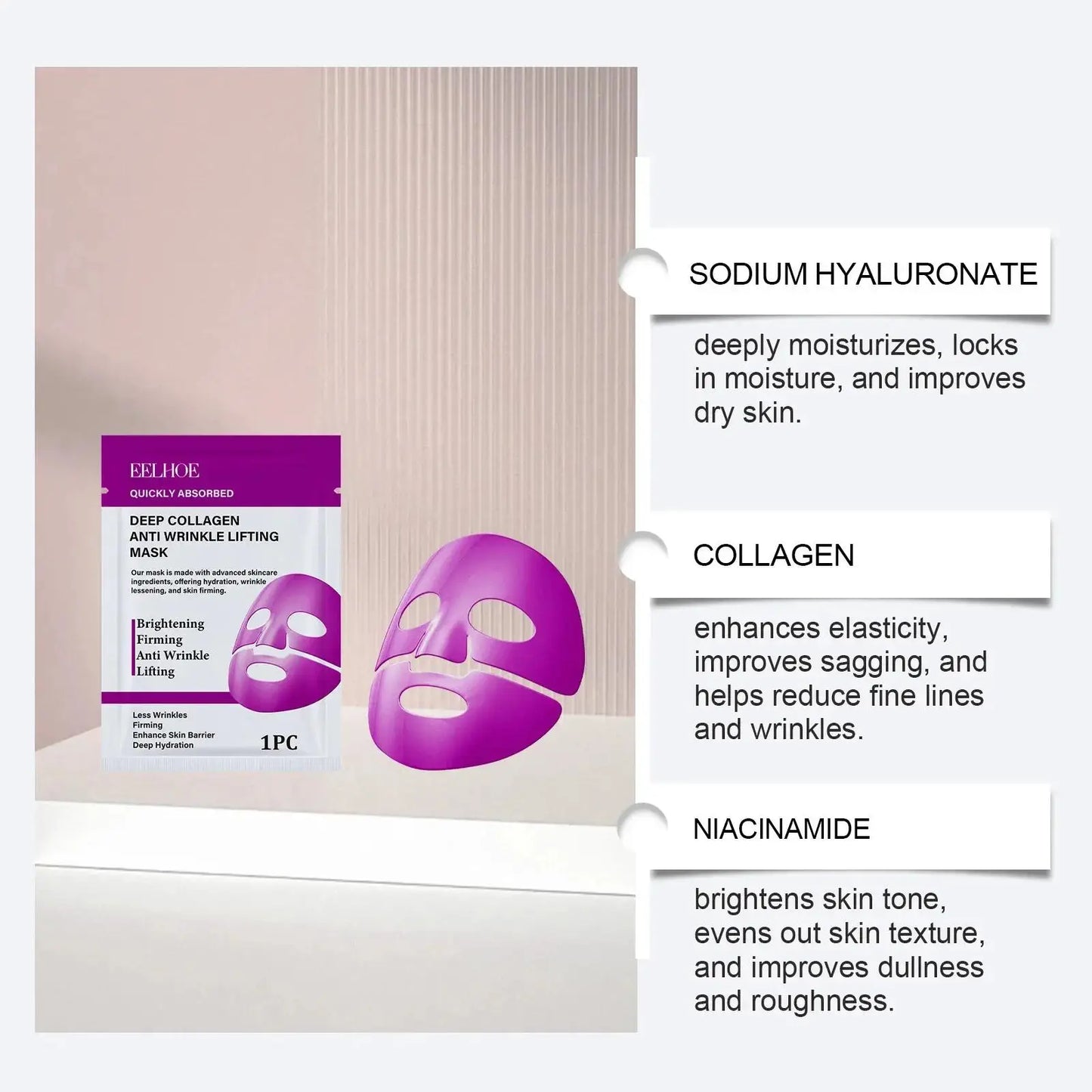 Collagen Anti-Wrinkle Facial Mask | Hydrating Skin Care Solution