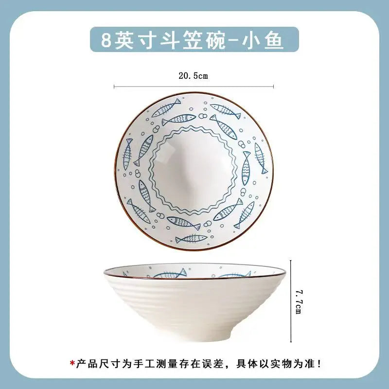 Japanese-style Ceramic Douli Bowl | Elegant Soup & Ramen Dish