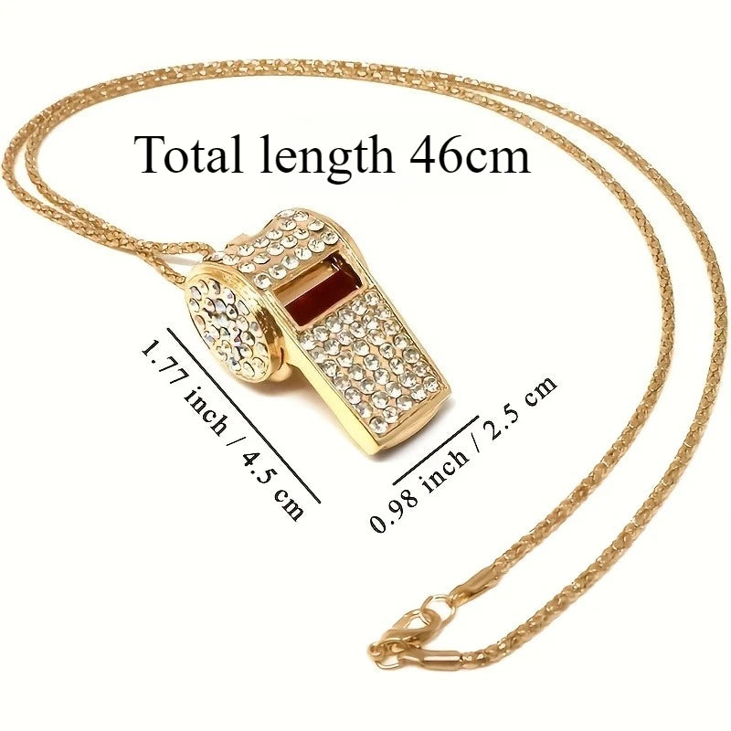 Hip Hop Twisted Rope Chain Whistle Necklace | Unique Pendant Jewelry