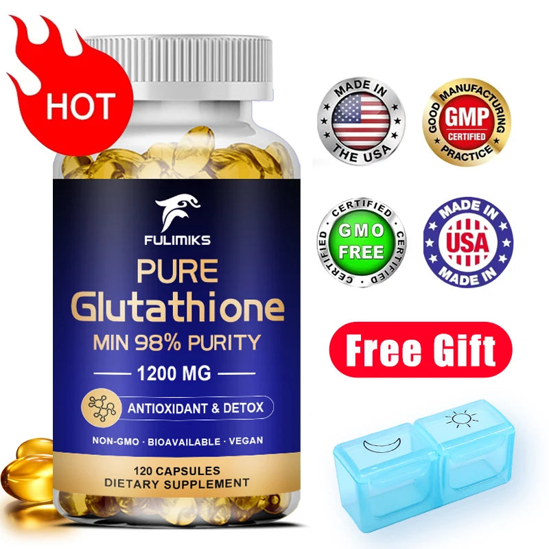 Pure Glutathione Capsules | Support Detox, Antioxidant & Anti-Aging