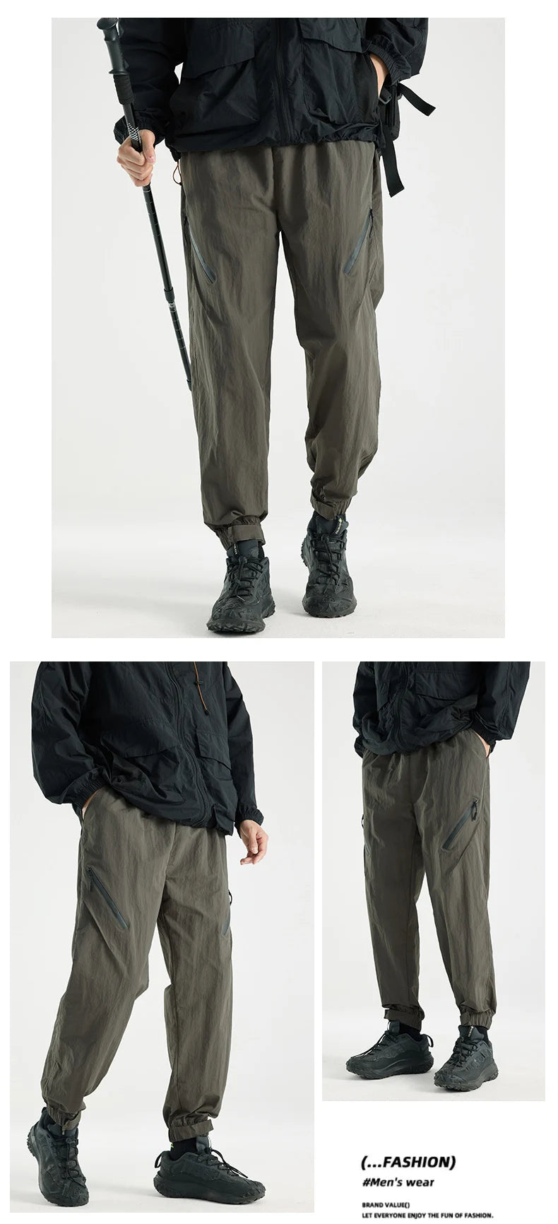 Men's Quick Drying Water-Repellent Hiking Pants | Breathable Outdoor Trousers