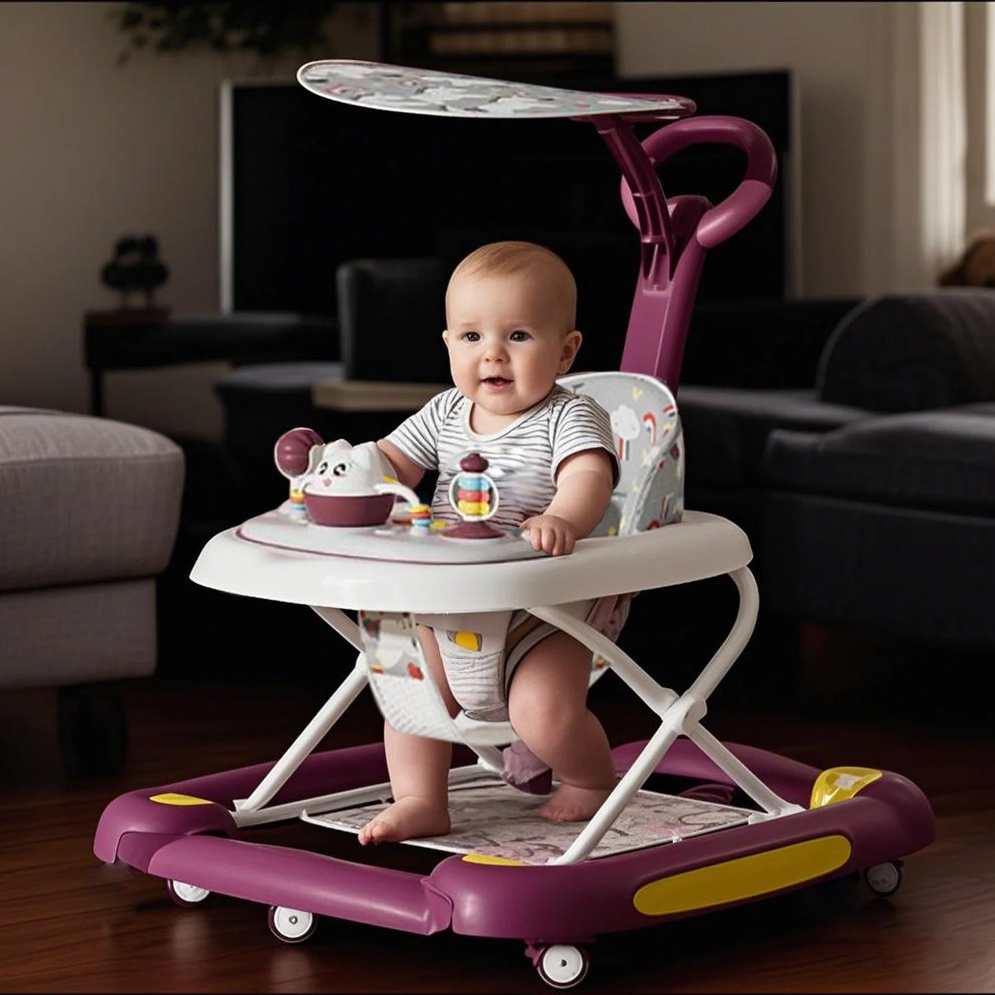 Multi-Functional Baby Walker with Awning | Safe & Fun Mobility