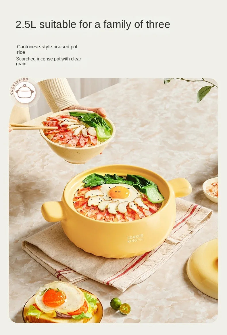 High-Temperature Resistant Ceramic Casserole Pot for Gas Stoves