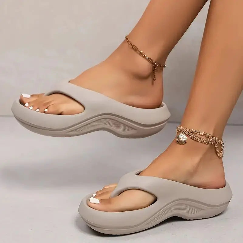 Comfortable Thick Platform EVA Flip Flops for Women | Summer Sandals