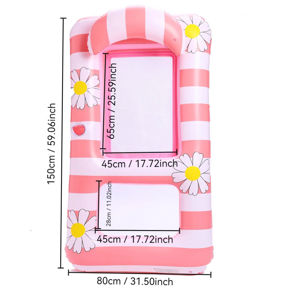 Inflatable Water Hammock Pool Float | Comfortable Beach Lounger
