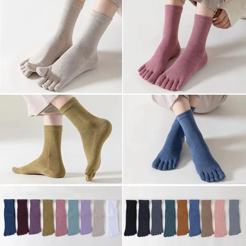 Compression Yoga Five Finger Socks for Women | Non-Slip Fitness Gear