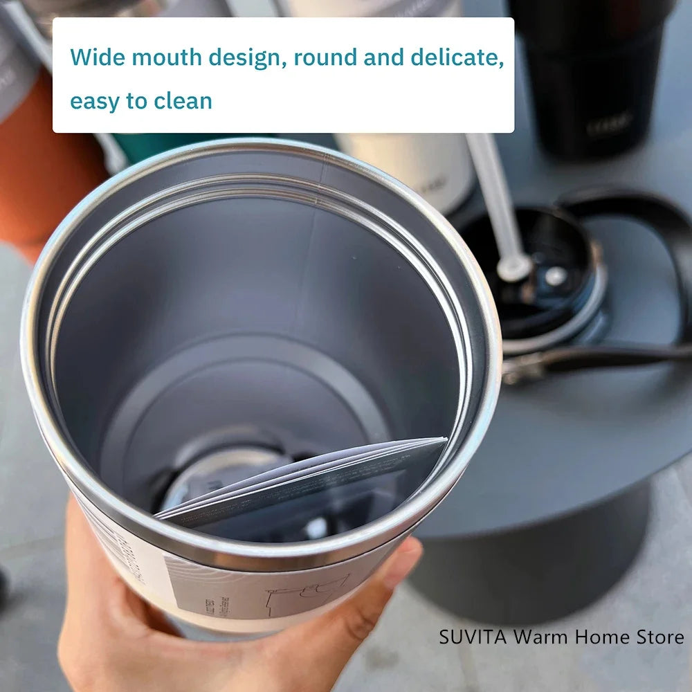 Large Capacity Stainless Steel Coffee Tumbler | Thermal Insulated Mug
