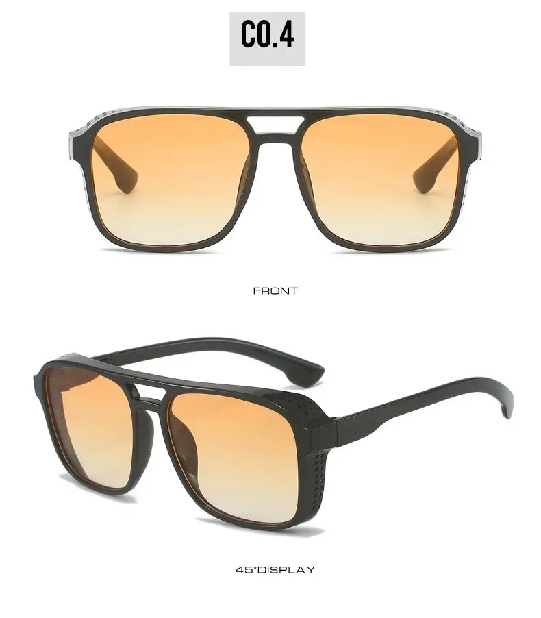 Classic Steampunk Style Sunglasses | Retro Square Sunglasses