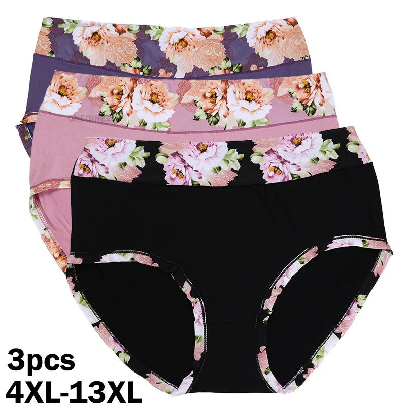 Plus Size Floral Briefs | Comfortable Women's Underwear