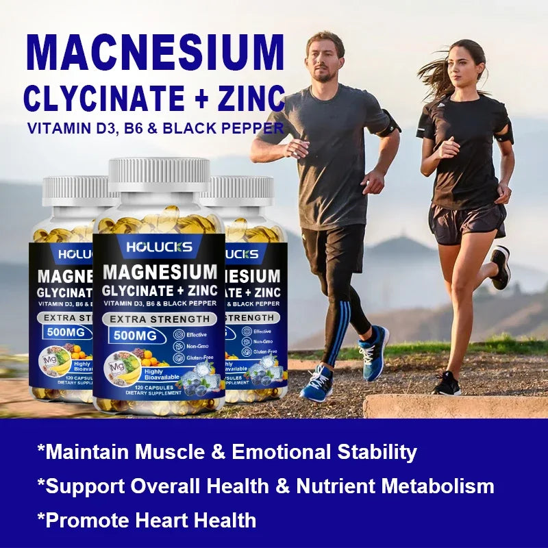 Magnesium Glycinate & Zinc Supplement | Optimize Sleep & Stress Relief