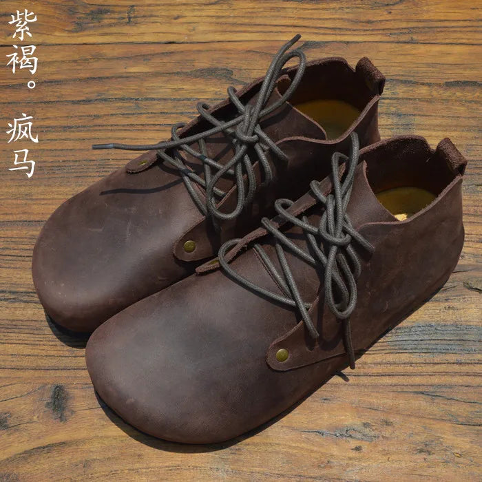 Handmade High Top Genuine Leather Shoes for Women | Stylish Comfort