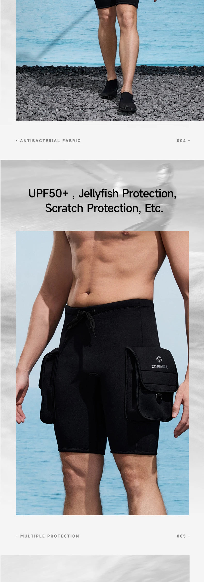 Men's 3mm Neoprene Wetsuit Shorts for Water Sports & Diving