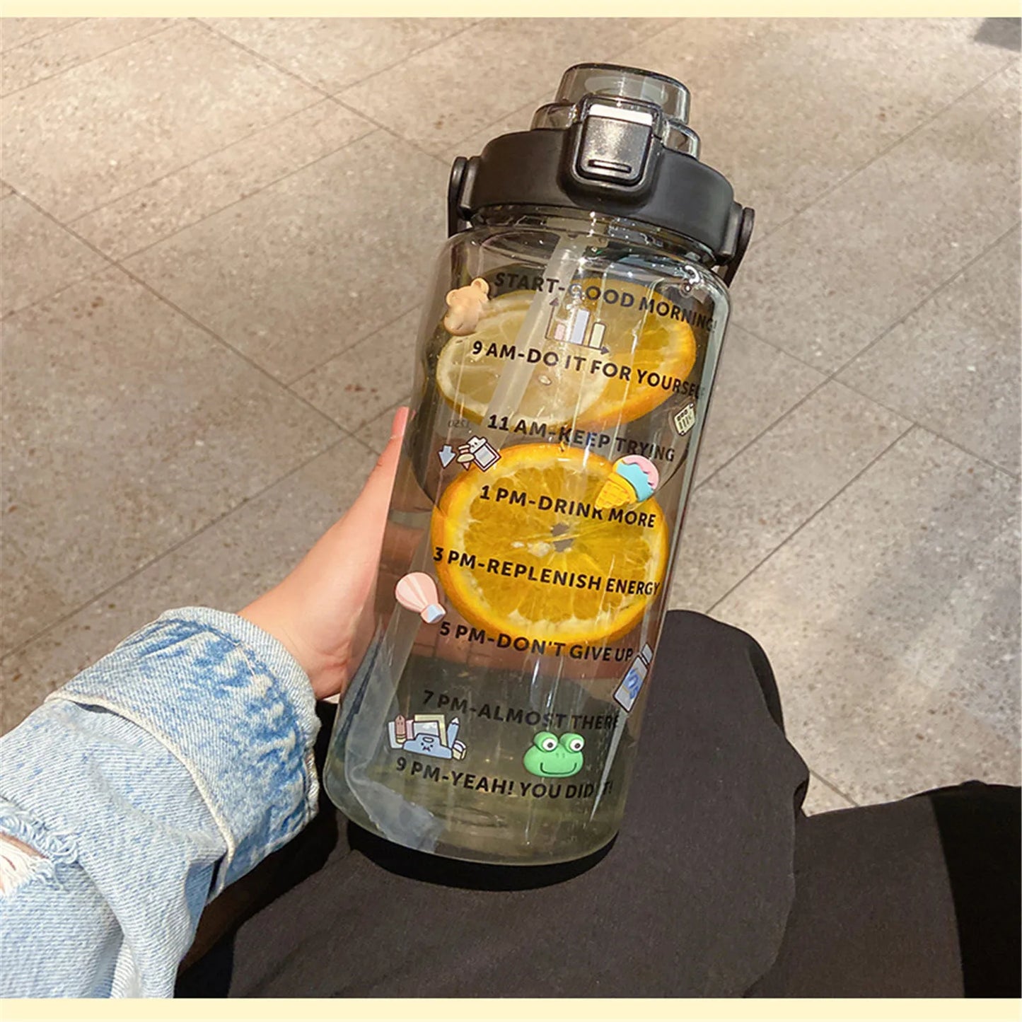 2000ml Large Capacity Sports Water Bottle | Leak-Proof & Portable