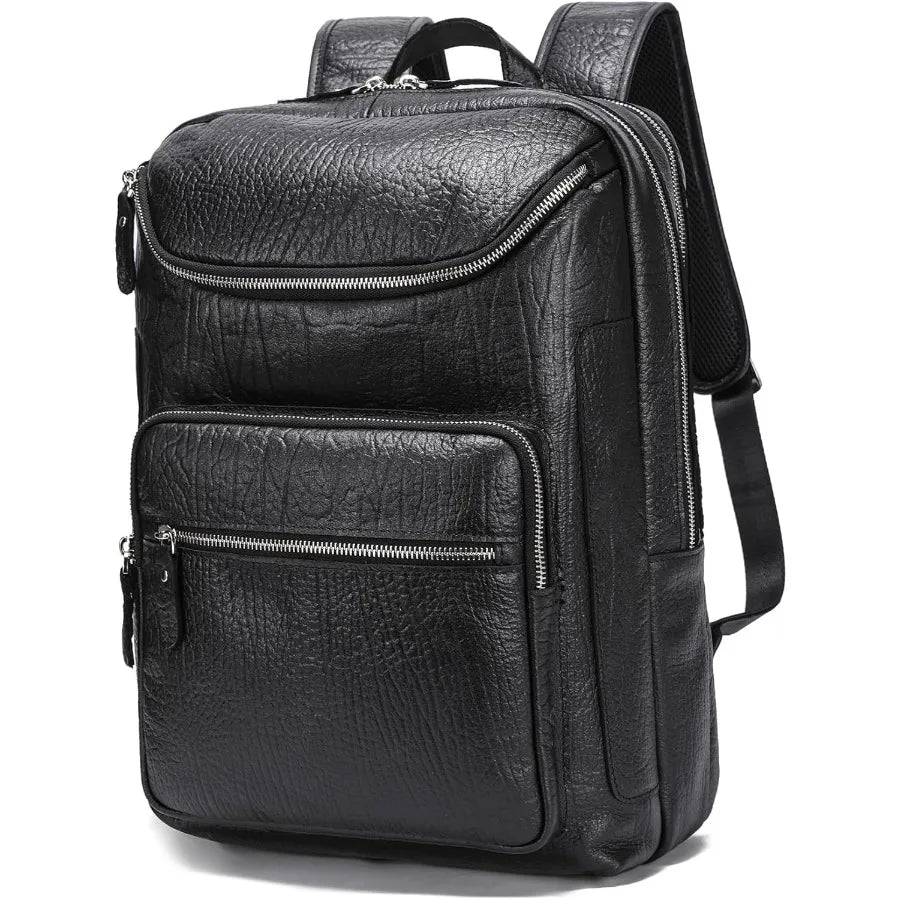 Men's Full Grain Leather Backpack | Durable Travel & Laptop Bag